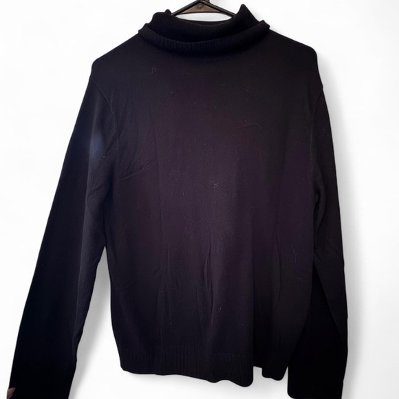 Abercrombie & Fitch Black Turtleneck Sweater Cotton cashmere size Medium - Picture 1 of 3